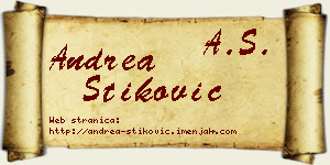 Andrea Stiković vizit kartica